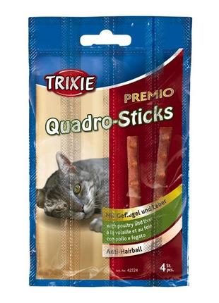Trixie PREMIO Quadro-Sticks Anti-Hairball лакомство для котов ...