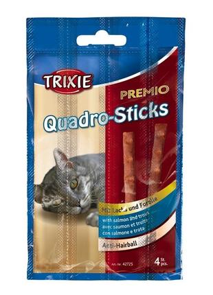 Trixie PREMIO Quadro-Sticks Anti-Hairball лакомство для котов ...