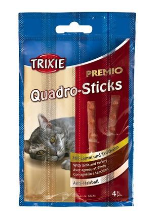 Trixie PREMIO Quadro-Sticks Anti-Hairball лакомство для котов ...