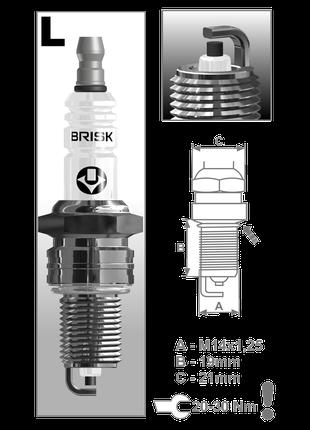 Свечи зажигания Brisk A-Line 14 (DR15YCY-1) Lanos 1.6 501