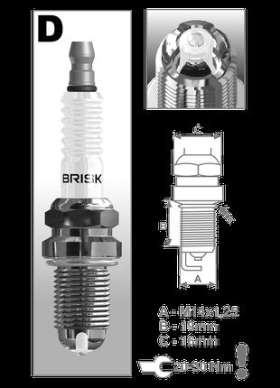 Свечи зажигания Brisk A-Line 21 (LR17TCY-1) Audi, Seat, VW