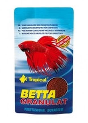 Tropical BETTA GRANULAT основной корм в виде гранул для петушк...