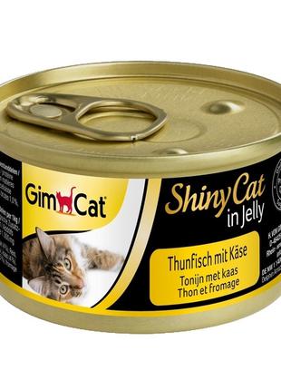 GimCat ShinyCat in Jelly tuna with cheese вологий корм для кіш...