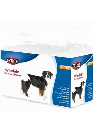 Trixie Diapers XL памперсы для собак (девочек) 40-58см, 12шт