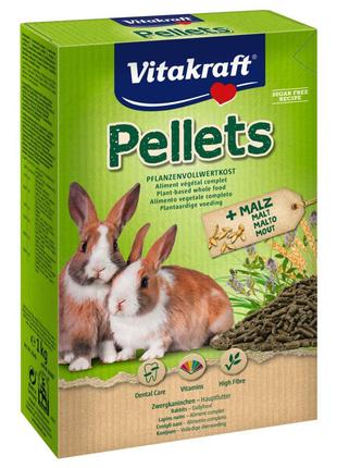 Vitakraft PELLETS гранульований корм для кроликів із солодом, ...