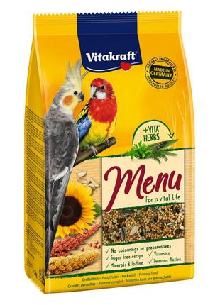 Vitakraft Premium Menu корм для средних попугаев, 1кг