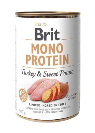 Brit Mono Protein turkey and sweet potatoes консервированный к...