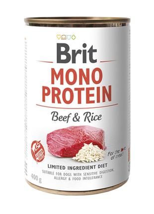 Brit Mono Protein beef and rice консервированный корм для соба...