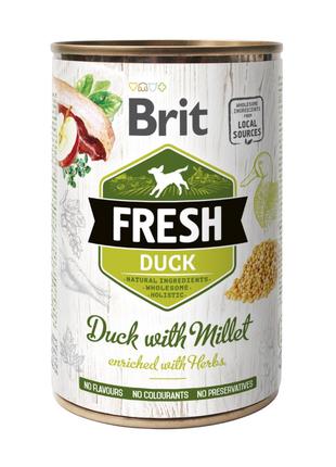 Brit Fresh Duck with Millet консервований корм для собак з кач...