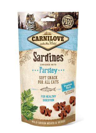 Carnilove Sardine with Parsley м'які ласощі для котів із сарди...
