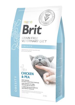 Brit GF Veterinary Diet Obesity сухой корм для кошек для сниже...