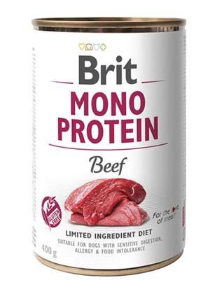 Brit Mono Protein beef консервированный корм для собак с говяд...