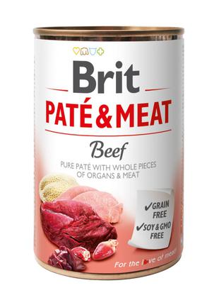 Brit Pate and Meat Beef мясной паштет с кусочками говядины и и...