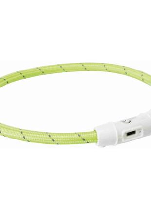 Ошейник USB Flash M-L светящийся зеленый для собак с обхватом ...
