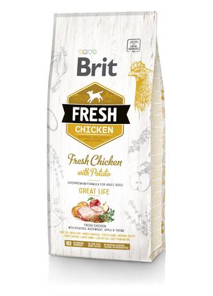 Brit Fresh Chicken with Potato Adult сухой корм для взрослых с...