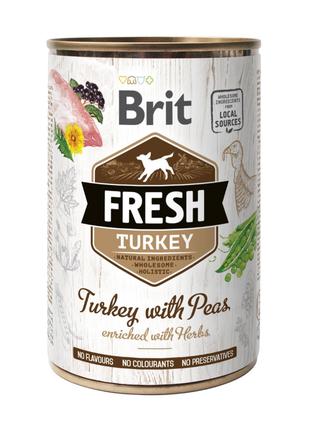 Brit Fresh Turkey with Peas консервированный корм для собак с ...