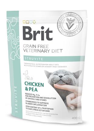 Brit GF Veterinary Diet Struvite сухой корм для кошек при забо...