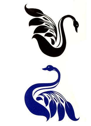 Флеш тату Swan переводная-временная татуировка, водостойкая