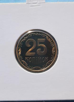 Монета Украина 25 копеек, 2012 года, "из годового набора НБУ"