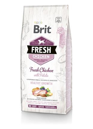 Brit Fresh Chicken with Potato Puppy сухой корм для щенков с к...