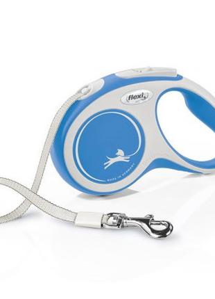 Flexi New Comfort S Tape поводок-рулетка (лента) синяя для соб...