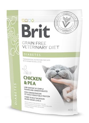 Brit GF Veterinary Diet Diabetes сухий корм для котів у разі ц...