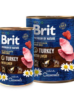 Brit Premium by Nature Turkey with Liver консервы (паштет) для...
