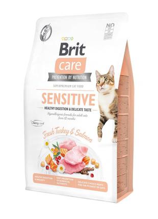 Сухий корм для котів з чутливим травленням Brit Care Cat GF Se...