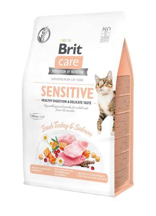 Сухий корм для котів з чутливим травленням Brit Care Cat GF Se...