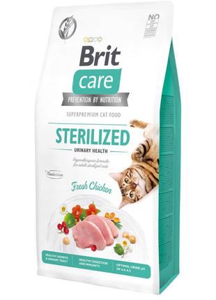 Сухий корм для стерилізованих котів Brit Care Cat GF Sterilize...