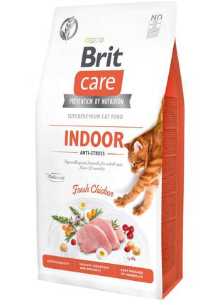 Сухий корм для домашніх котів Brit Care Cat GF Indoor Anti-str...