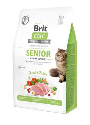 Сухий корм для котів похилого віку Brit Care Cat GF Senior Wei...