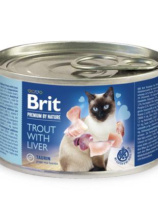 Вологий корм паштет для котів Brit Premium by Nature з фореллю...