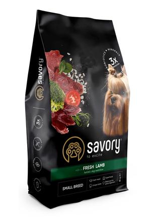 Сухий корм Savory Small Breeds для собак малих порід з ягням 8 кг