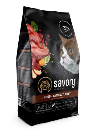 Сухой корм Savory Adult Cat Sensitive для котов с чувствительн...