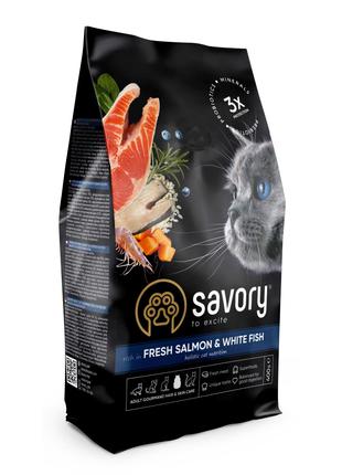 Сухой корм Savory Adult Cat Gourmand для длинношерстных котов ...