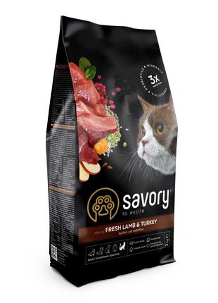 Сухой корм Savory Adult Cat Sensitive для котов с чувствительн...