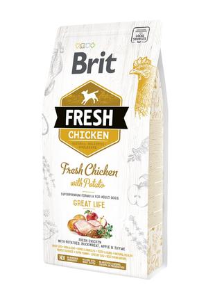 Brit Fresh Chicken with Potato Adult сухой корм для взрослых с...