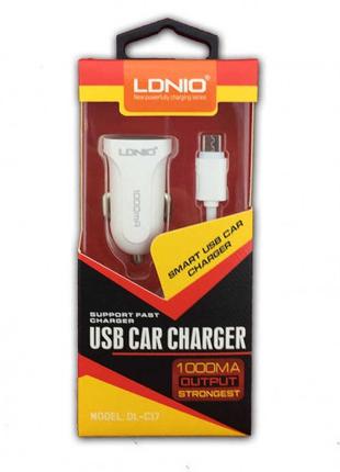 Автомобильное зарядное устройство LDNIO DL-C17 + кабель micro ...