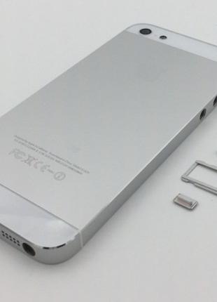 Задня кришка / Корпус для мобільного телефону iPhone 5 Срібло