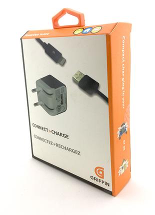 Мережеве ЗП GRIFFIN + cable iPhone 5 (5V/2.1A/1USB)