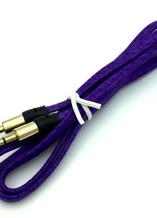 Аудио кабель для подключения к магнитоле / Кабель AUX плетенны...