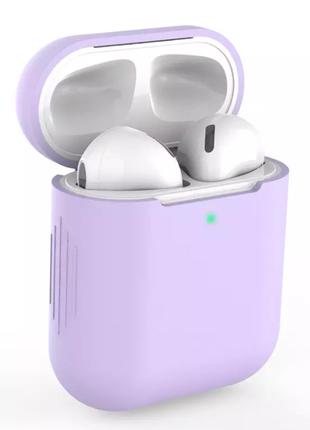 Силиконовый чехол для наушников Apple Airpods Purple