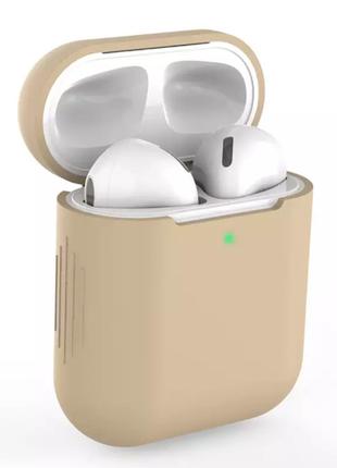Силиконовый чехол для наушников Apple Airpods Milk Coffee