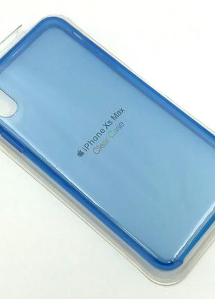 Чехол iPhone XS Max Silicon Case Clear Blue