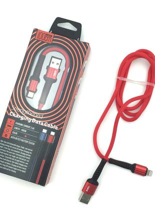Усиленный дата кабель EMY MY-452 Lightning for iPhone, 2.4А, к...