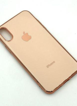 Чехол iPhone X/XS Silicon Case Clear Rose Gold