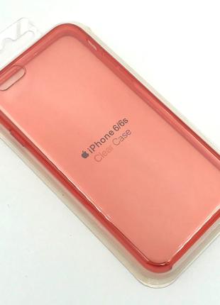 Чехол прозрачный на iPhone 6 / 6S Красный