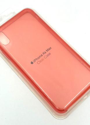 Чехол iPhone XS Max Silicon Case Clear Red