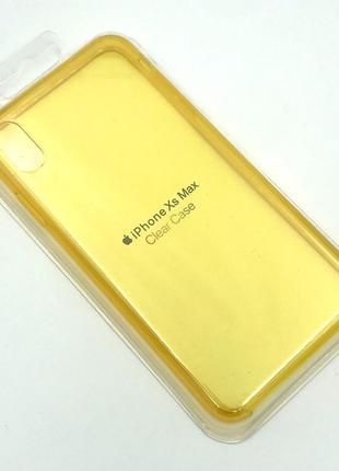 Чехол iPhone XS Max Silicon Case Clear Yellow
